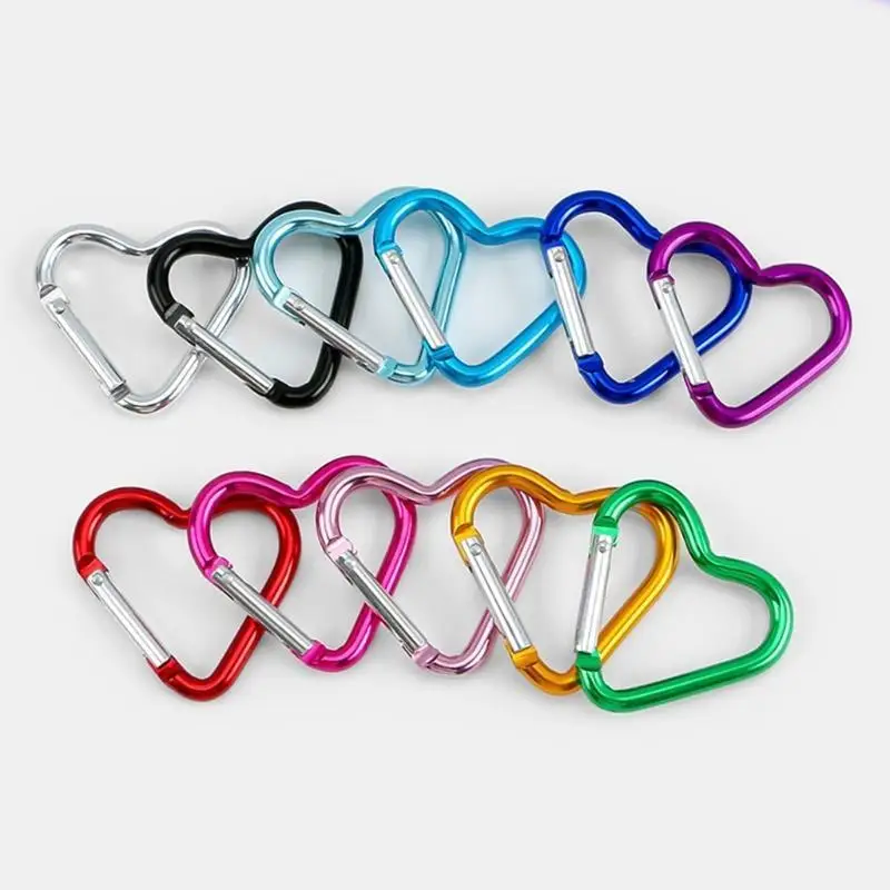 A52E Heart Designs Karabiner-Schlüsselanhänger, 10 Stück, für den vielseitigen Einsatz auf Reisen und bei Outdoor-Aktivitäten – Detail 8