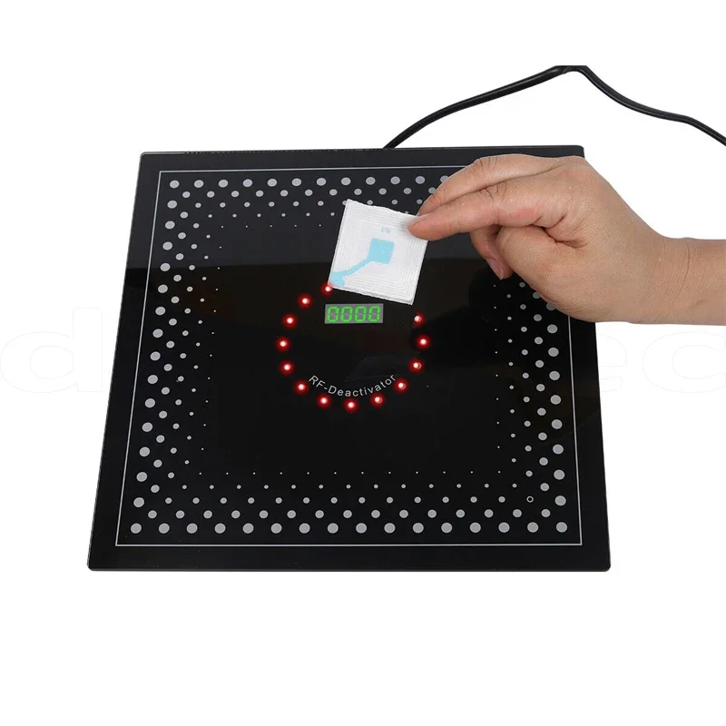 Supermarket EAS Security 8.2mhz rf soft label deactivator glass pad with alarming sound