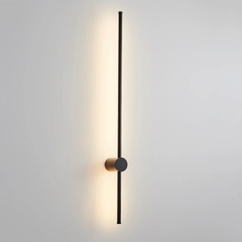 Modern Minimalist LED Wall Lamp Black Long Strip Light Living Room TV Wall Bedroom Bedside Hallway Ambient Lighting Fixture 2
