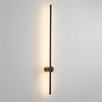 Modern Minimalist LED Wall Lamp Black Long Strip Light Living Room TV Wall Bedroom Bedside Hallway Ambient Lighting Fixture 2