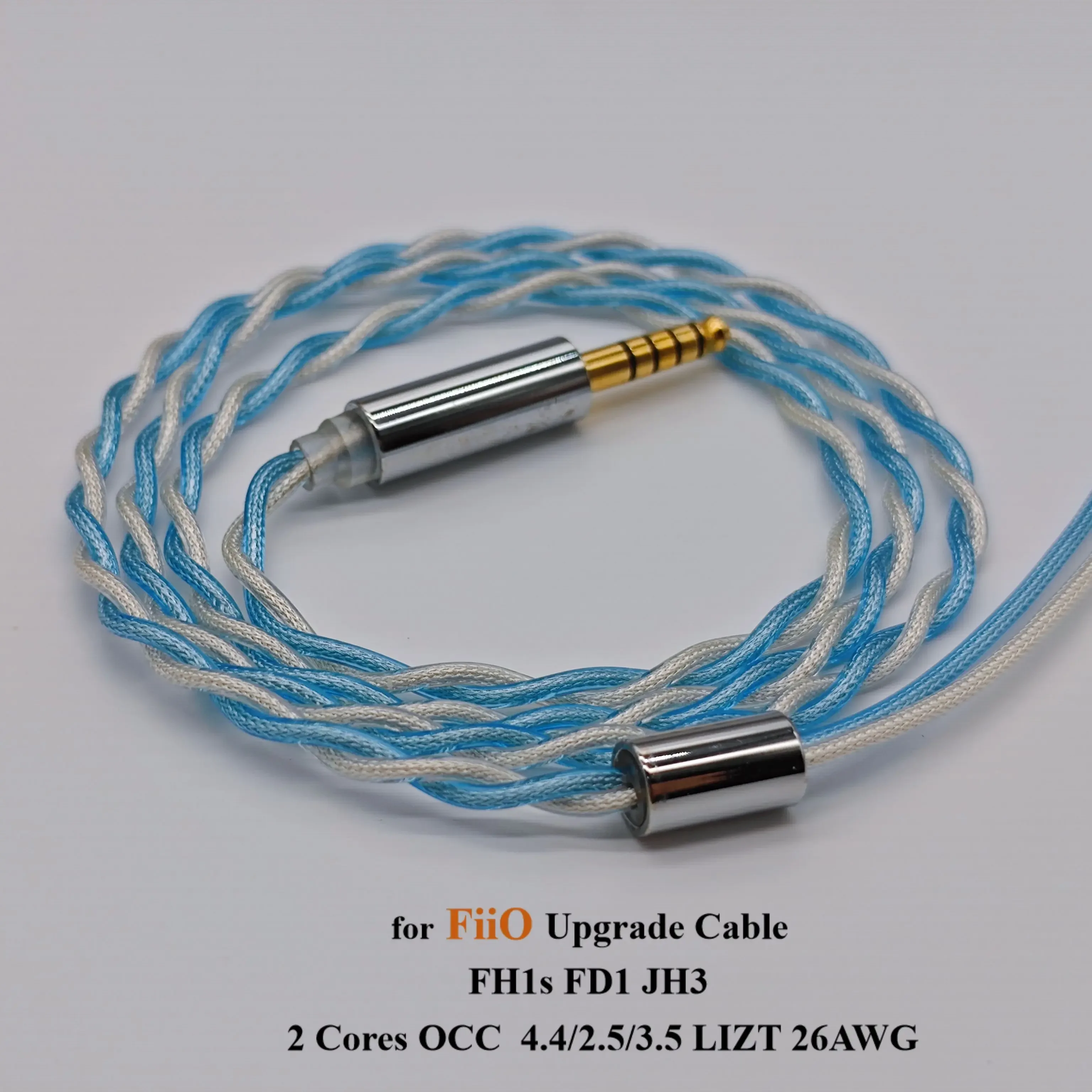 Для кабеля FiiO LIZT 2-жильные наушники, посеребренное обновление, OCC, баланс 4,4 мм, 2,5, 3,5 мм, FH1s, FD1, JH3