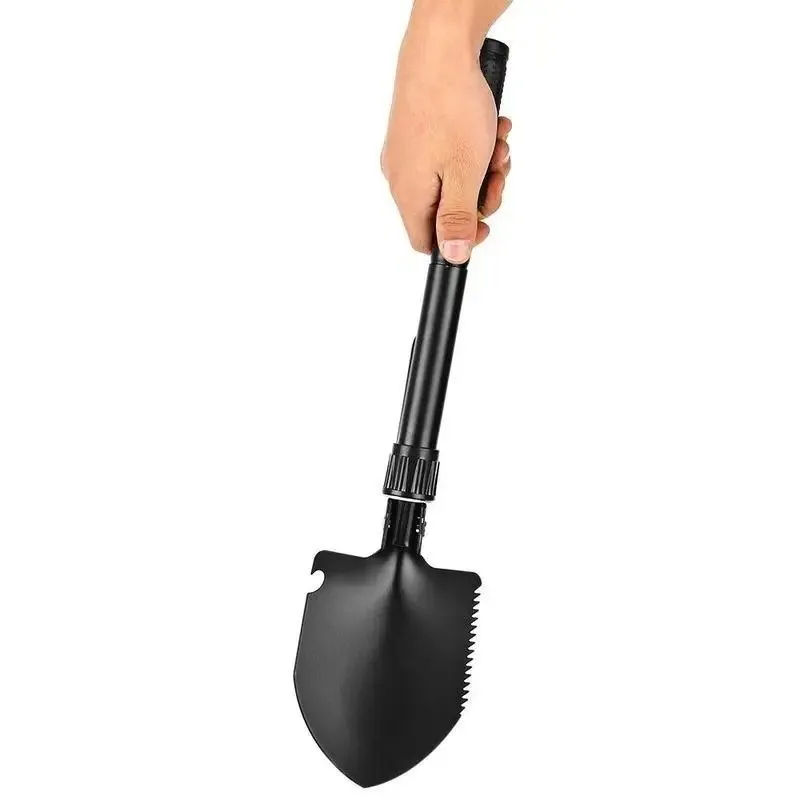 1PC Pala militare Outdoor Multifu Pala da campeggio all'aperto Attrezzatura da esterno Pala da ingegnere di sopravvivenza con bussola. - immagine 6