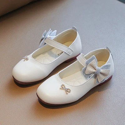 

Girls Shoes Striped Bowtie Princess Shoes Kids Leather Shoes Big Girls Flats Children Single Shoes Fasion Soft Sole Toddler26-35