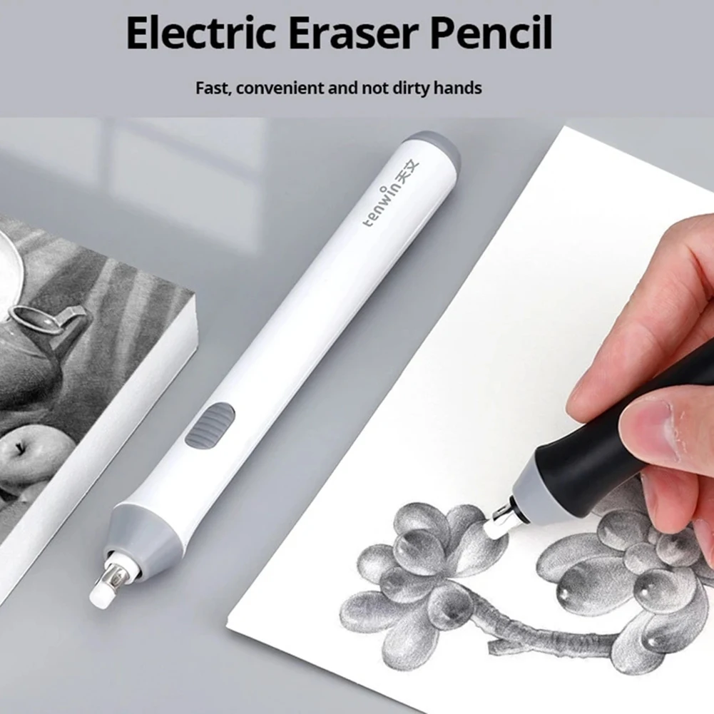 Small Portable Electric Pencil Eraser Stitching Writing Art Erasers Drawing  Sketch Pencil For Home School Office Stationery