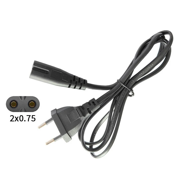Universal IEC320 C7 AC Power Extension Cord - 2 Pin