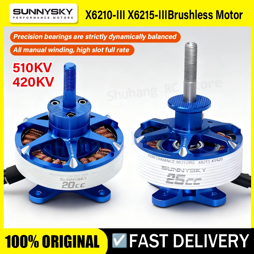 SUNNYSKY X6210-III X6215-III 510KV 420KV Brushless Motor for RC Airplanes Fixed Wing Plane