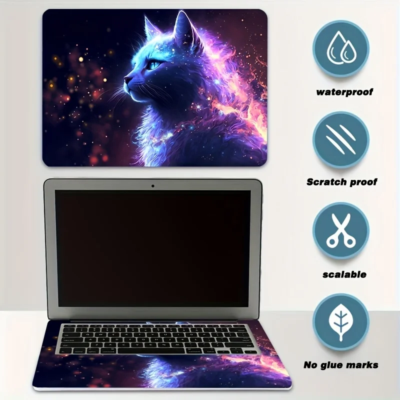 2 스타 캣 노트북 스티커 HP Dell Lenovo Apple Asus 노트북 용 비닐 완벽한 디지털 선물 데칼 스티커