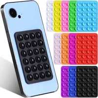 Suction Cup Wall Stand Mat Multifunctional Silicone Suction Phone Holder Square Anti-Slip Single-Sided Leather Case Mount