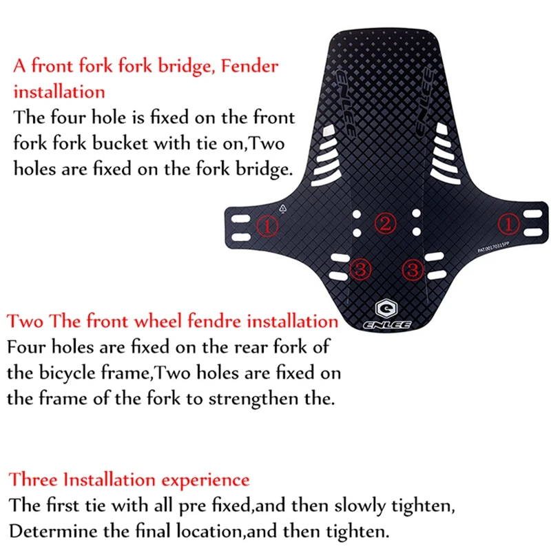 Bicycle Fender ENLEE Bike Fenders Front/Rear Tire Wheel Universal Mudguard Mtb Road Bike Wings Mud Guard Cycling Accessories