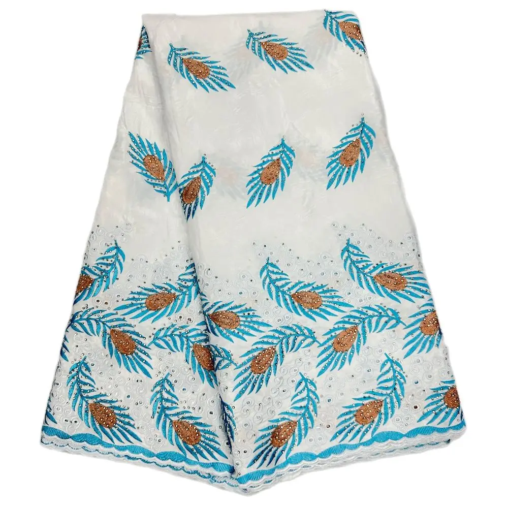 

Bazin Lace Fabric with Stones for Women 2023 Latest African New Design Bazin Embroidery Fabric French Quality Bazin Brode
