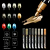 Metallic Markers Colouring Pens for Mech Painting Golden Paint Marker Pen Silvery Reflective Paint Model Marker Pen 1
