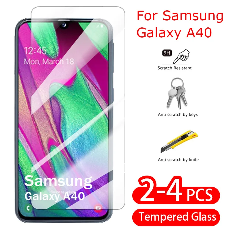 For-Samsung-Galaxy-A40-Screen-Protector-Tempered-Glass-Full-Cover ...