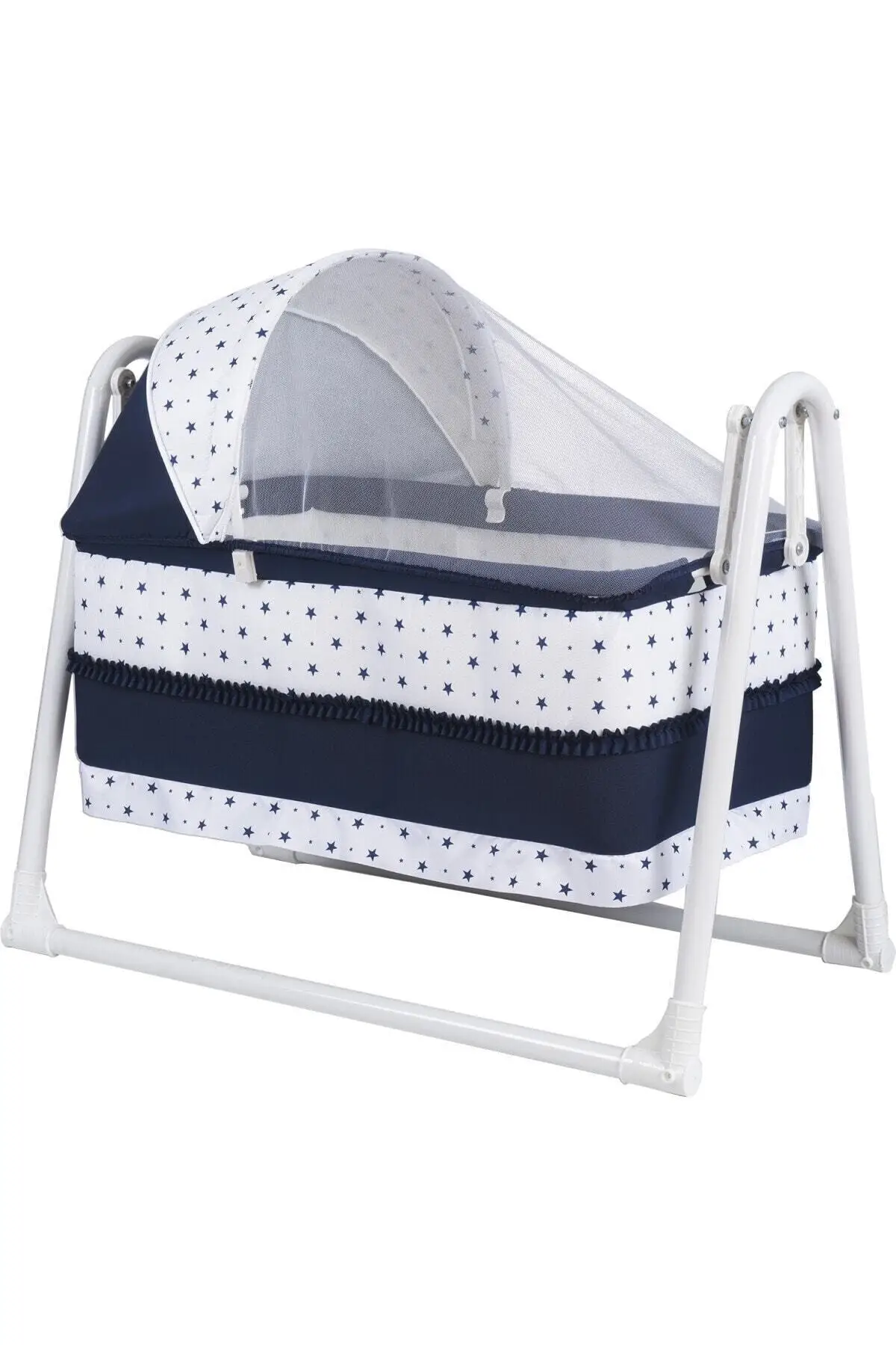 Dark blue Portable Rocking Basket Hammock Cradle