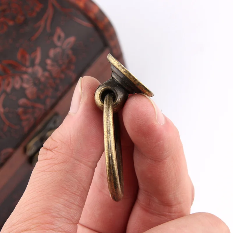 Furniture Handles Ball Lever Knob Antique Bronze Cabinet Drawer Knobs Dresser Cupboard Wardrobe Furniture Pulls Ring Handle Wooden Box Jewelry Knobs door knocker