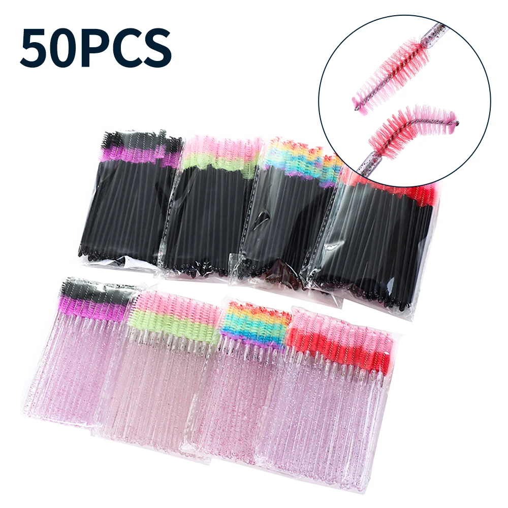 

50pcs Eyelash Extension Brush Lash Brush Extension Supplies Eyebrow Comb Makeup Microbrush Eyelashes Disposable Eyelash Brushes