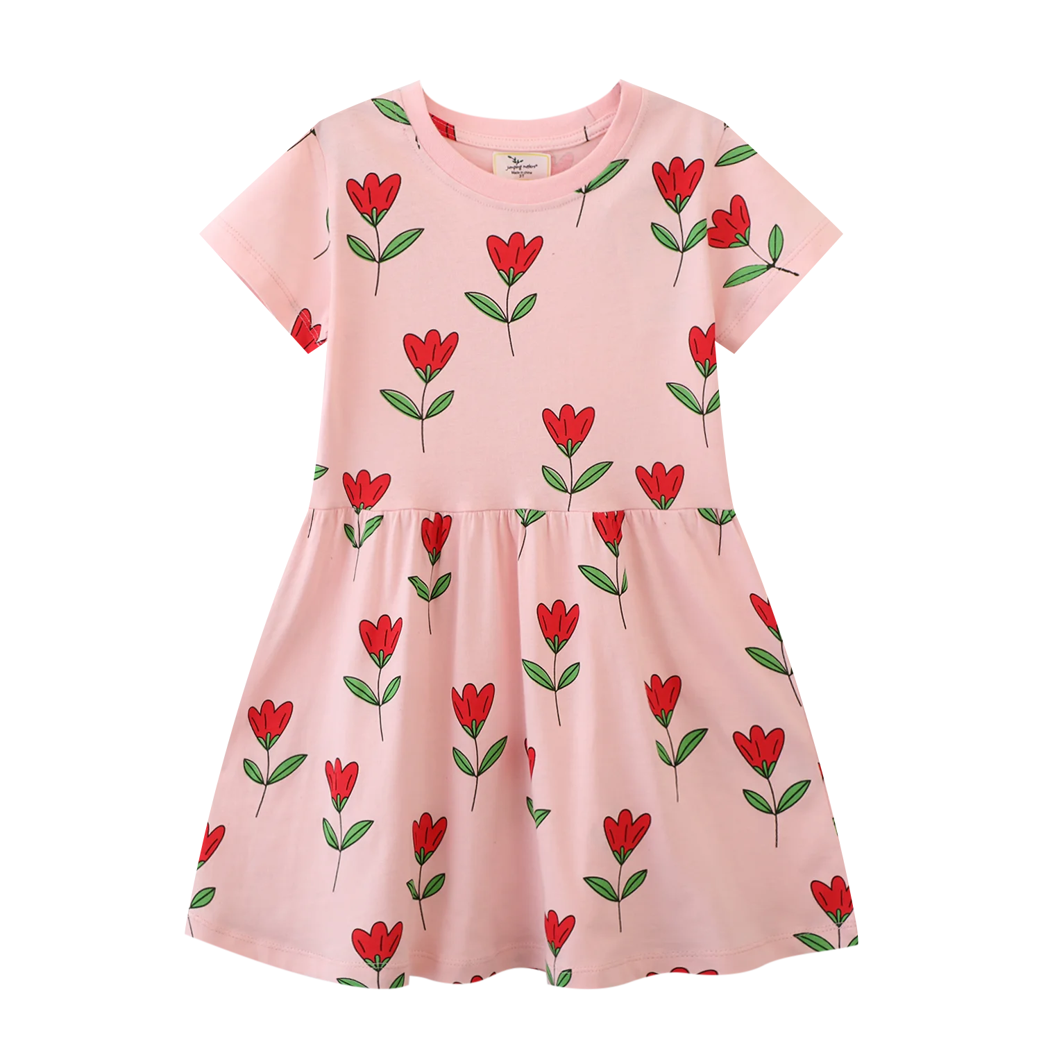 Jumping Meters Baby Girl Dress with Animal Applique Summer Clothing Girls Princess Elsa Dress Cotton Kids Party Dresses girls dress princess costume