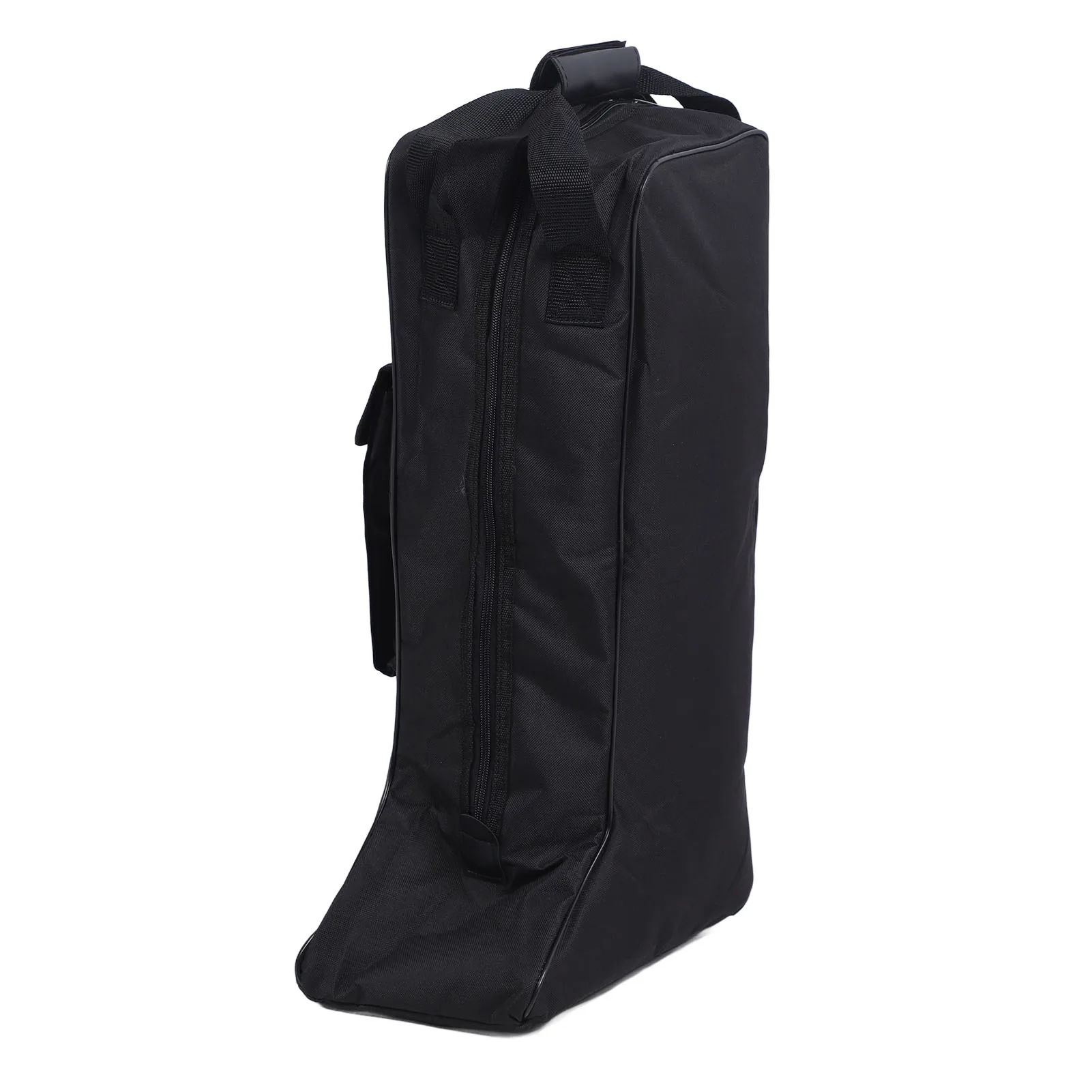 Boot Bag with Handle Oxford Cloth and Leather Black Waterproof Portable Boots Storage Bag for Cowboy Boots Snow Boots 3
