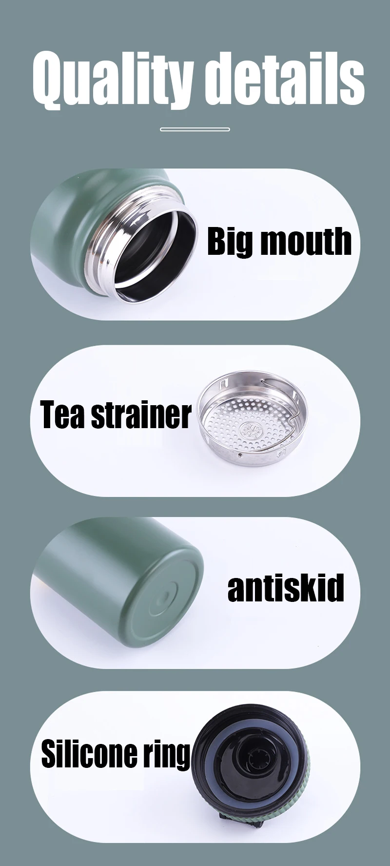 Stainless Steel Large Capacity Thermo Bottle, Portable Cup, Insulated Water Kettle, Vacuum Flask, Travel Cup, 800Ml