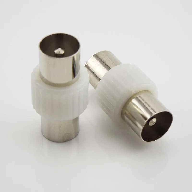 2pcs Male to Male / Female to Female TV Plug Jack for Antennas TV RF Coaxial Plugs Connector Adapter
