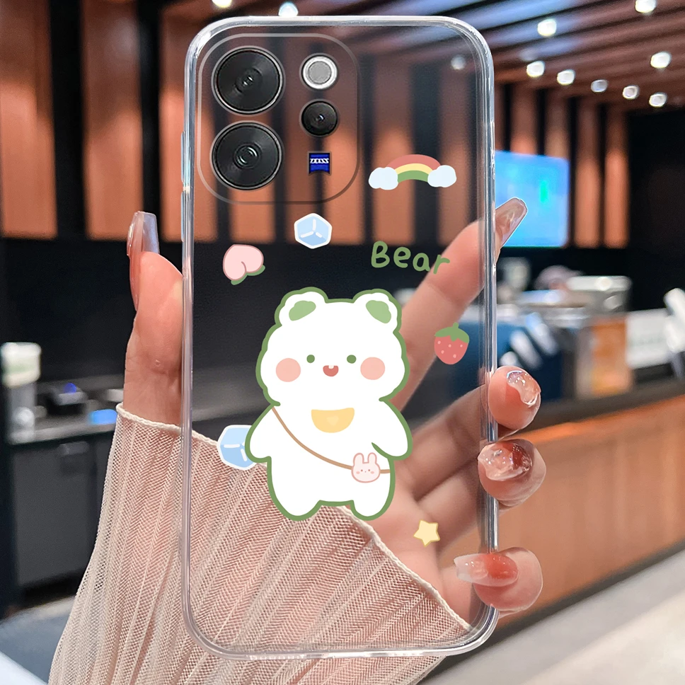 Daisy Floral Clear Shockproof TPU Silicone Phone Case