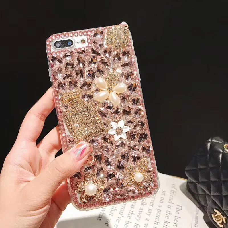 Rhinestone Bling 3D Diamond Phone Case – For iPhone 11–17 Pro Max