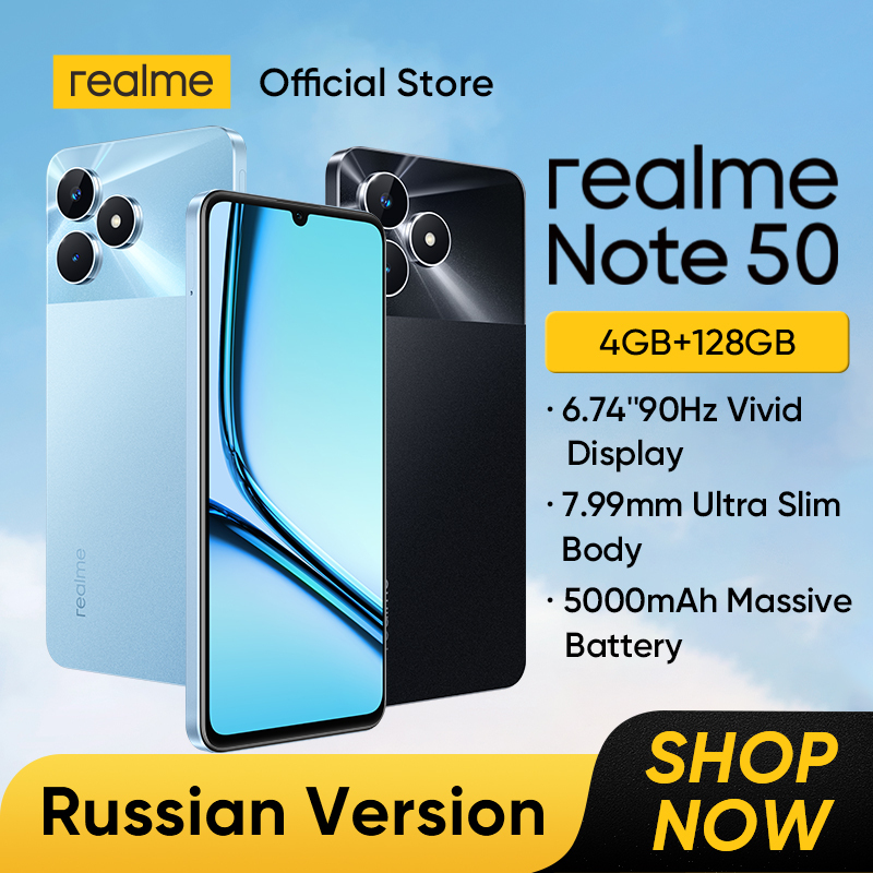 realme Note 50 6.74'' 90Hz Large Display Screen 13MP AI Camera IP54 Waterproof 5000mAh Fast Charging Powerful 8-Core Chipset New