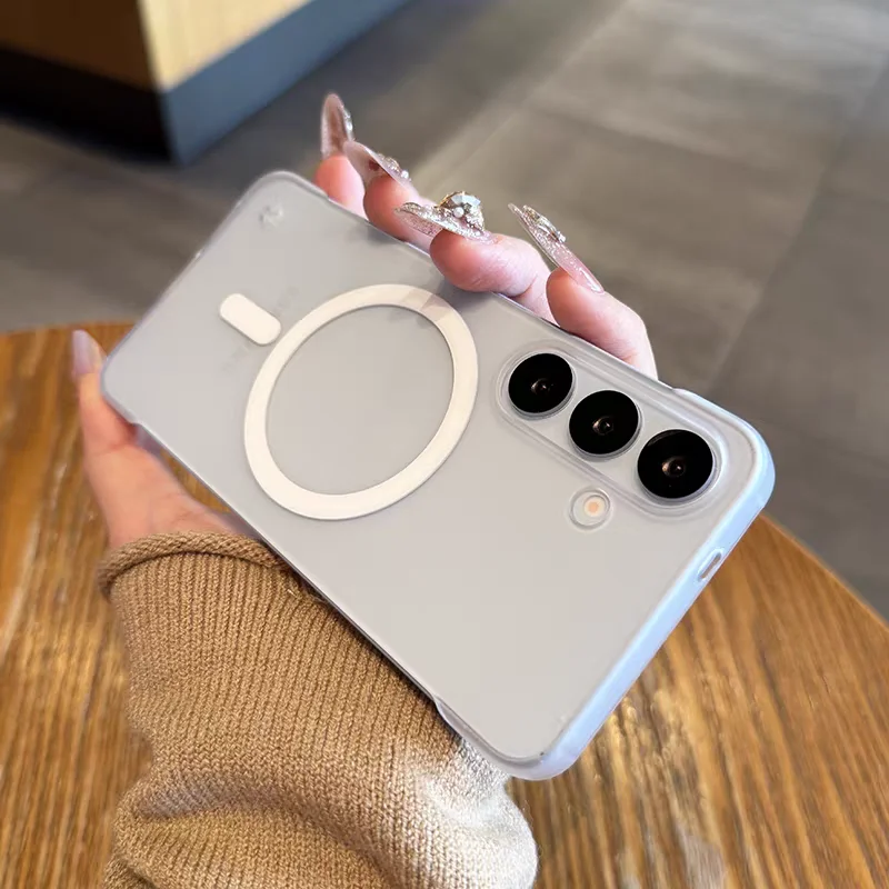 Slim Frosted Frameless Magnetic Case with Magsafe Wireless Charging Compatibility