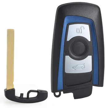 Keyforkess 315/434/868MHz PCF7953 Chip CAS4 /FEM 3 pulsanti Keyless-Go Smart Remote Key Fob per BMW 1 2 3 4 5 6 7 Series X3 M2 Blue - KEYECU 315 434 868MHz PCF7953 Chip CAS4 FEM 3 pulsanti Keyless Go Smart Remote Key