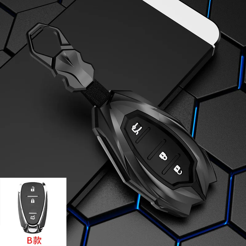 Zinc Alloy Car Key Shell Fob Case For Chevrolet Camaro Equinox Cruze Malibu Spark Smart Key