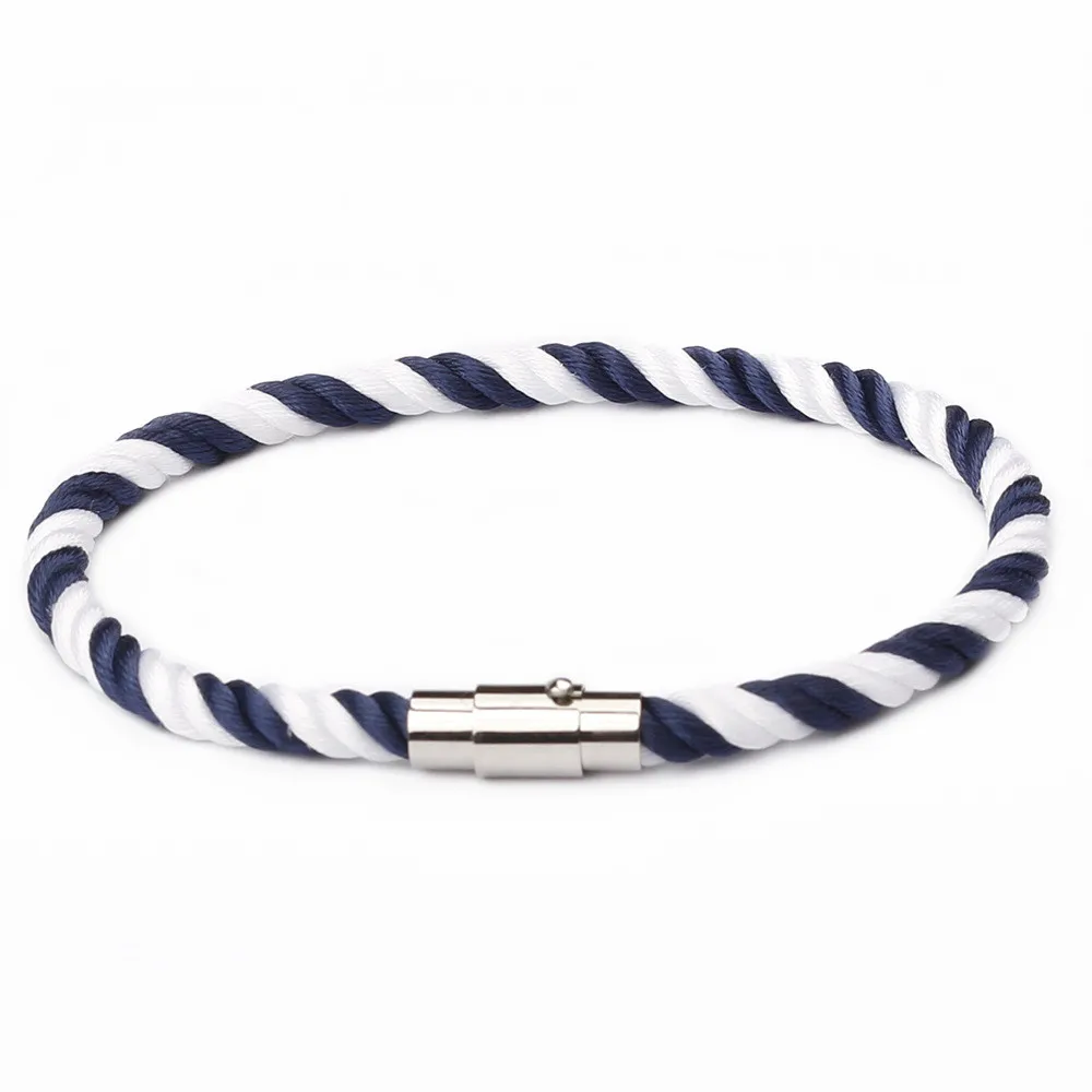Bracelet Jewelry Fashion Rope Bracelet Men Women Copper Magnetic Clasp Male Bracelets Bangles Jewelry Summer Style Couple Bracelets SL021
