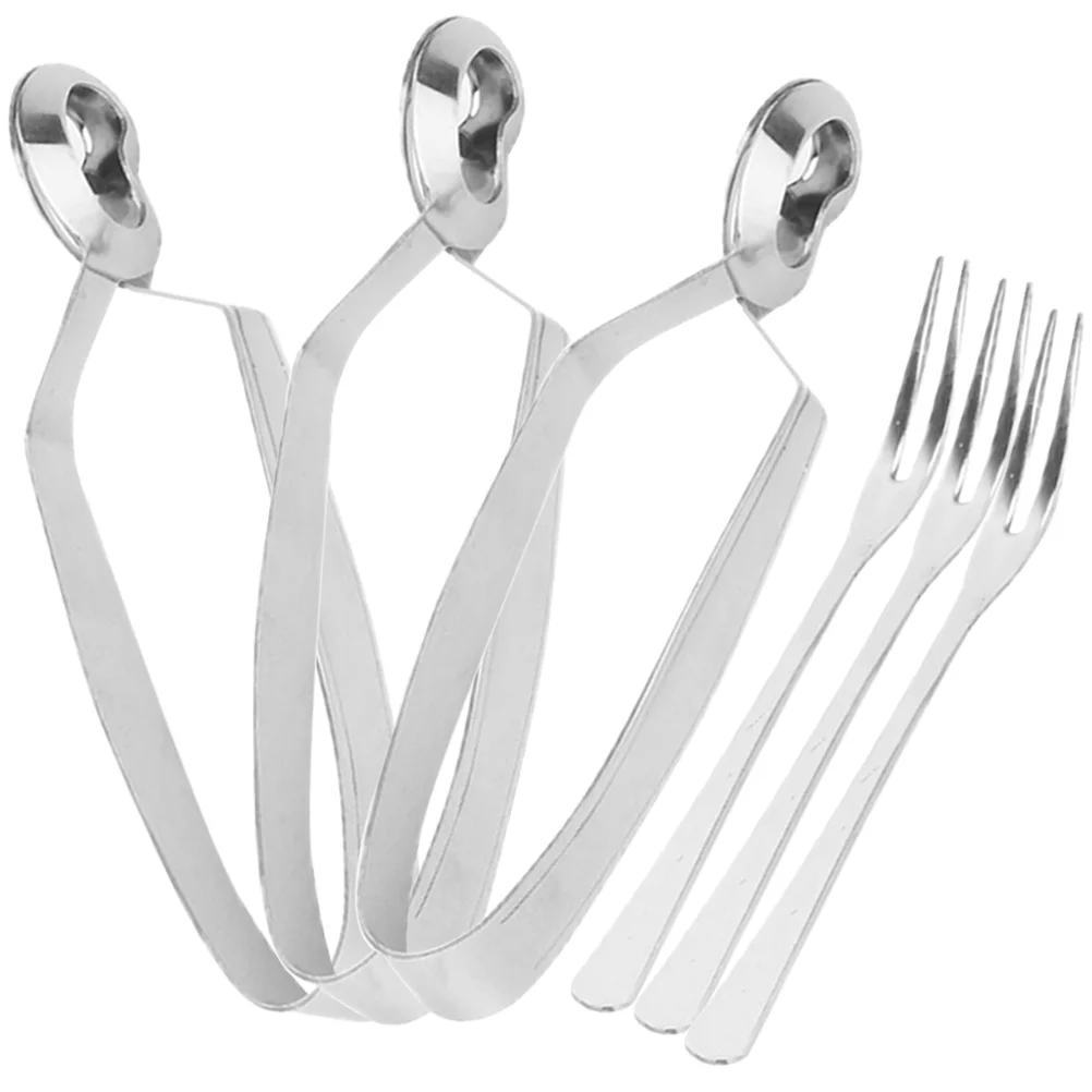 Stainless Steel Snail Tong Fork Set Kitchen Utensils Escargot Dining Tools Seafood Clip Practical Tongs Snail Forks 6Pcs