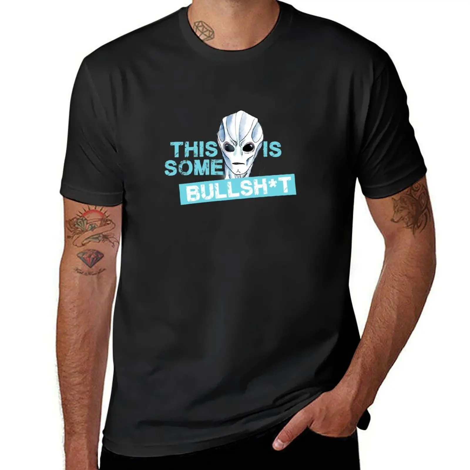 

RESIDENT ALIEN - THIS IS SOME BULLSH*T T-Shirt korean fashion anime clothes plus sizes Men's clothing