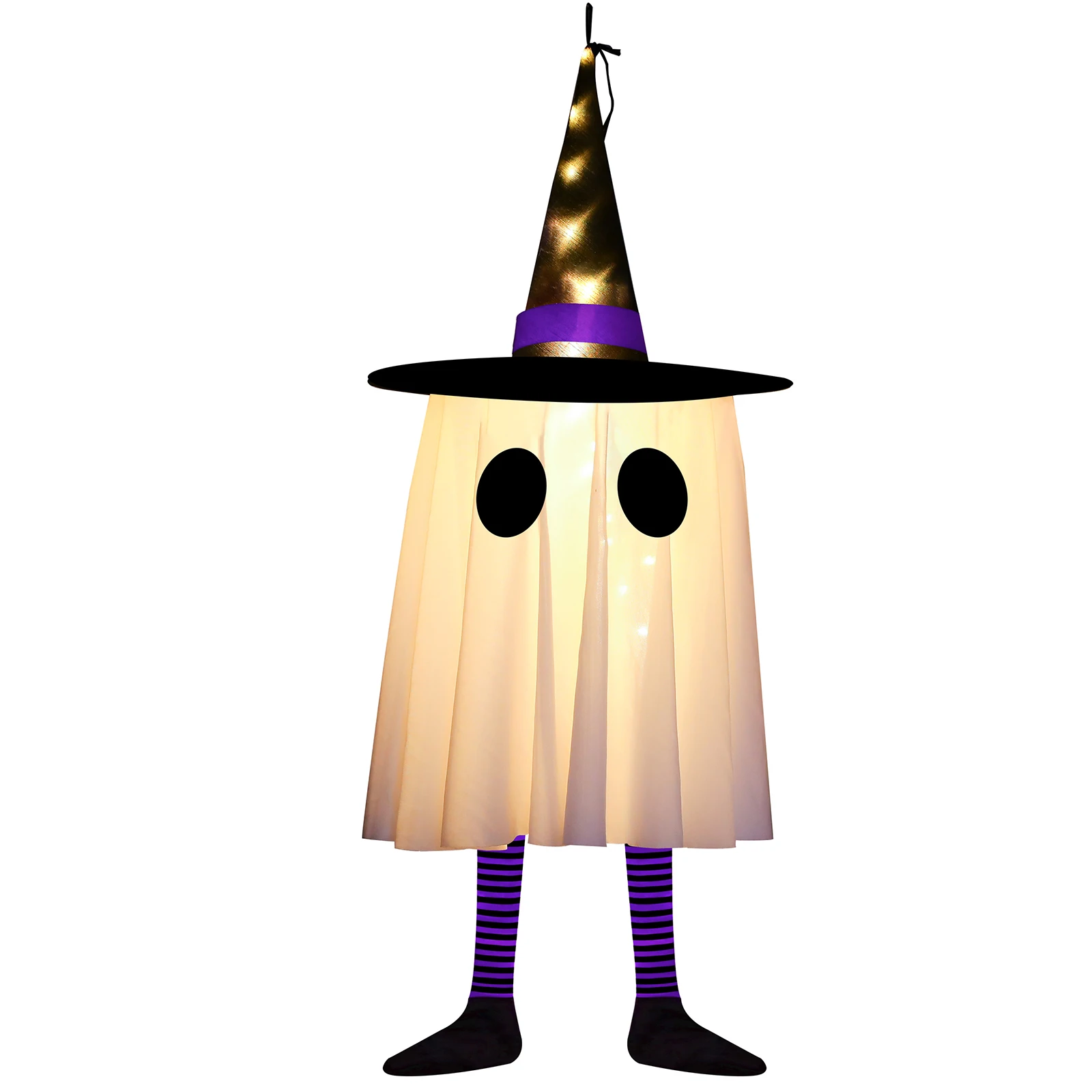 Glowing Witch Hat Ghost String Lights for Outdoor Halloween Decor