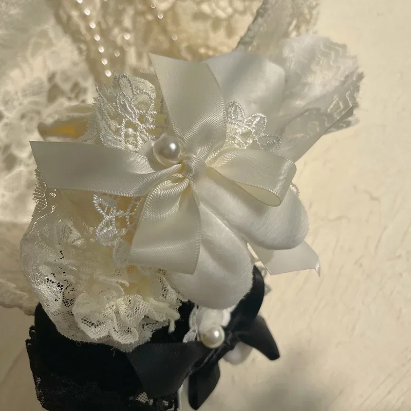 Summer Kids Girls Calf Socks Korean Fashion Lace Lolita Bow Rabbit Knee High Long Stockings for Baby Mesh Thin Decorative Sock