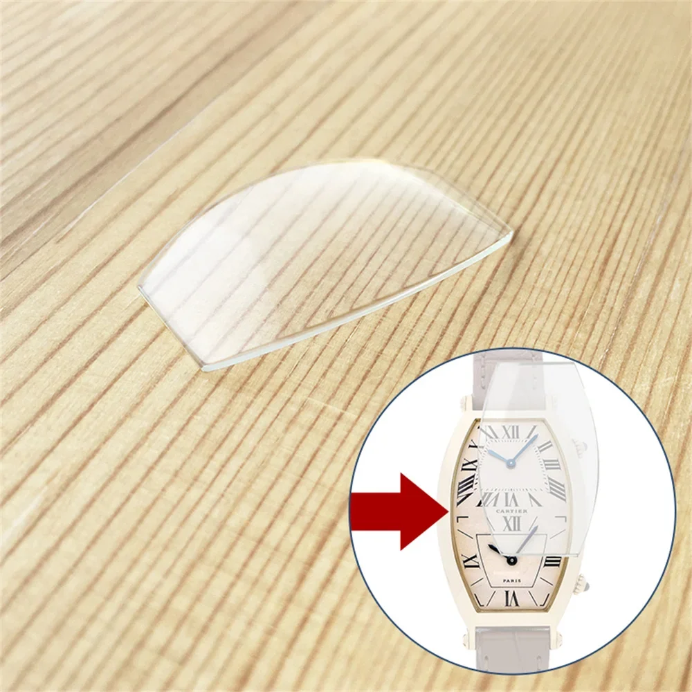 Turtle Shell Dome Sapphire Watch Glass Per Cartier Tonneau Dual Time Zone Watch