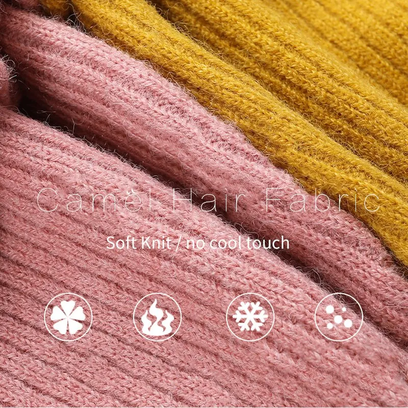 3 pezzi cappello invernale a cuffia guanti sciarpa snood berretti con teschio foderato in pile ispessito collo sciarpe in cashmere set per uomo donna_voghion.com