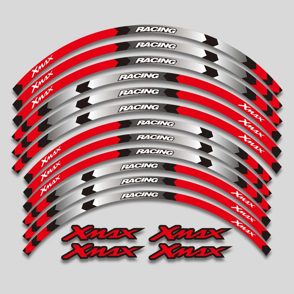 

Motorcycle Accessories Stickers Wheels Reflective Stripe Rim Tire Decals Set For YAMAHA xmax125 XMAX300 XMAX250 xmax 300 250 125