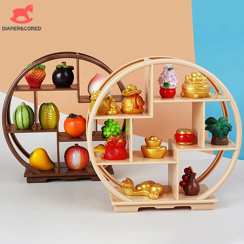 Dollhouse Miniature Display Shelf Stand - DIY Decorative Accessories