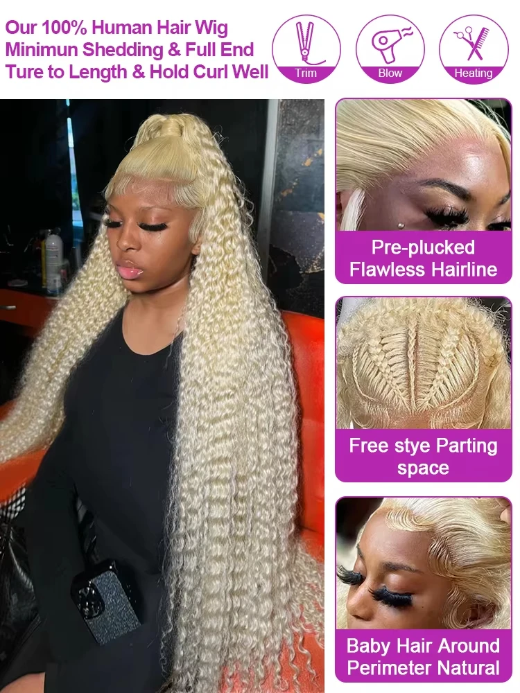 lace front wigs hd lace wig curly Wave Human Hair Wig For Women