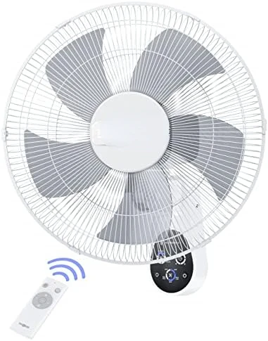 

RHÔNE Mount Fan, 16 inch Fan with 5-Blades, 5 Speeds, 20ft Remote Control, Wide 90-Degree Oscillation, 8 Hour Timer, Quiet Op