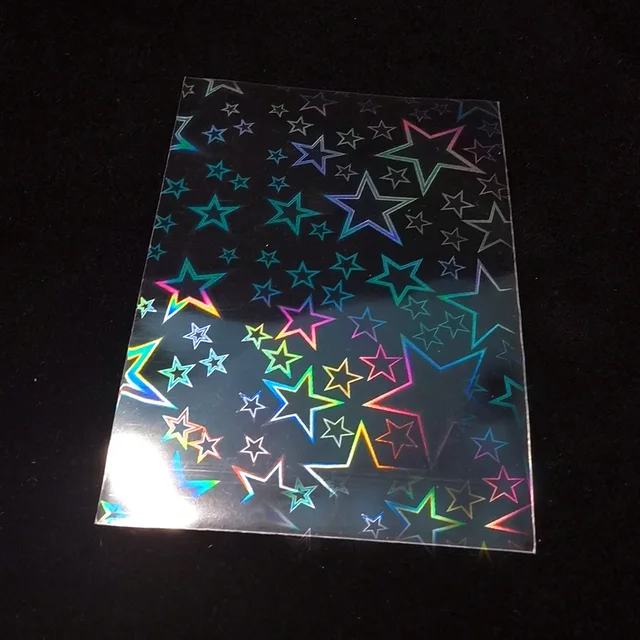 100 Holographic Sleeves Idol Trading Card Big Stars Foil Transparent Laser Board Game KPOP Card Protector YGO PKM Shield Cover 4
