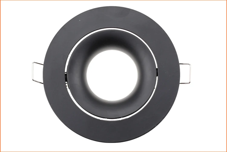 컷 아웃 90mm 블랙 화이트 조정 가능한 LED 스포트 라이트 프레임 홀더 GU10 MR16 개조 키트, 라운드 스퀘어 Led 다운 라이트 고정 장치 피팅