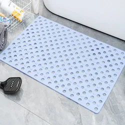 Non - Slip Square Bathroom Mat with Suction Cup and Fast Drainage Design for Shower Massage Experience (Blue)