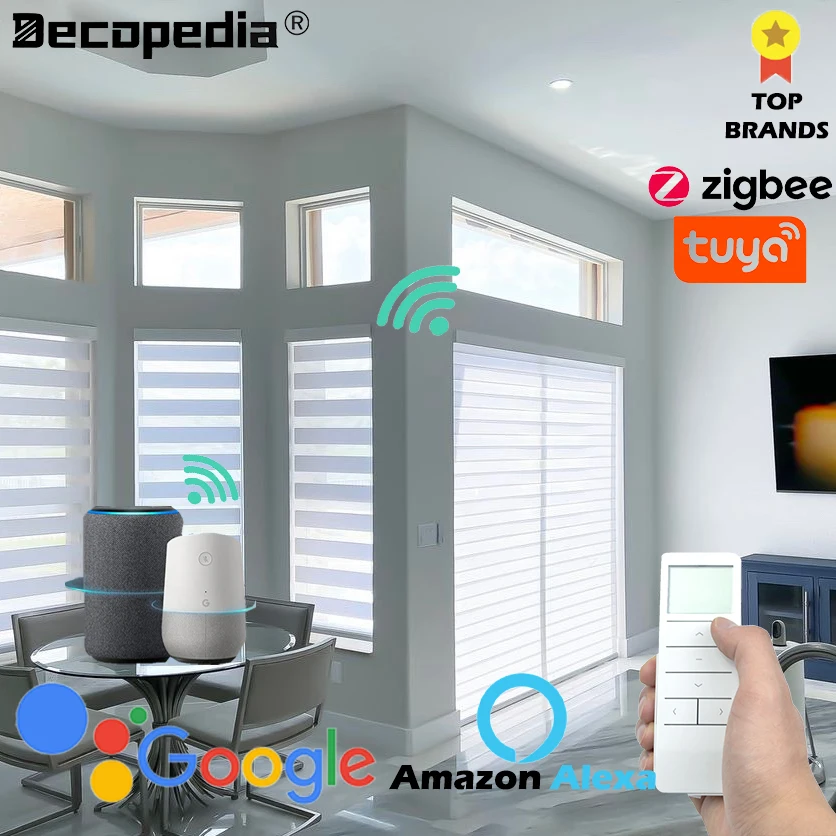 Decopedia Cordless Zebra Blinds Window Blinds Batteria Manuale Tende A Rullo Motorizzate Giorno E Notte Per Porte Scorrevoli Personalizzate