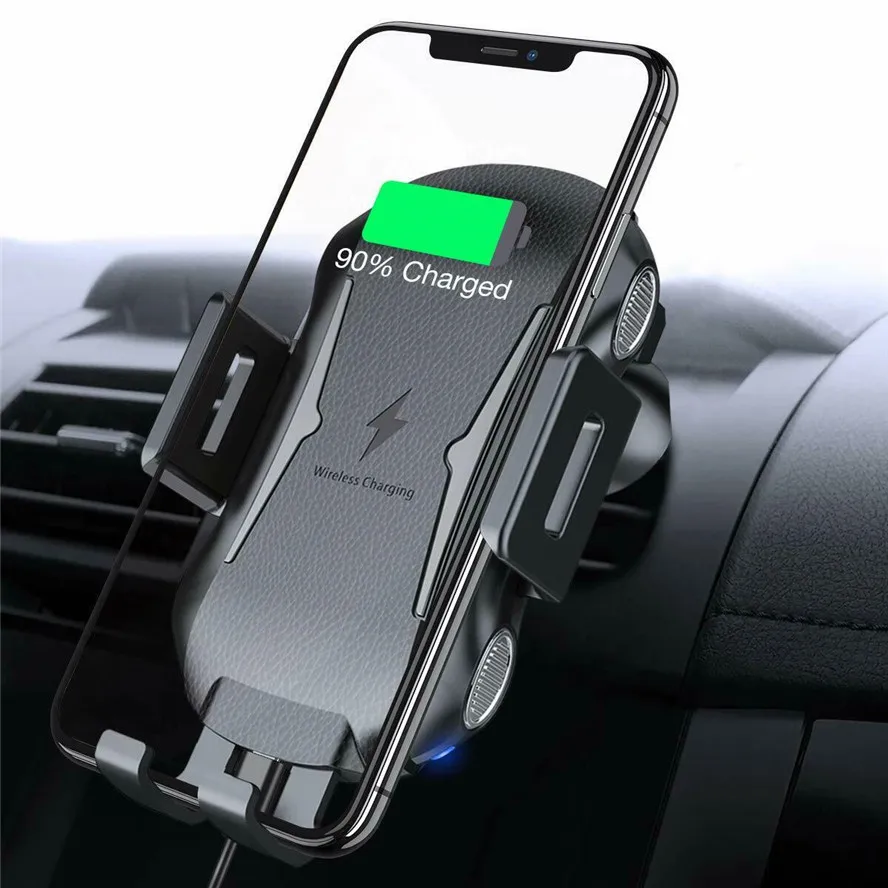 

Phone Holder Car Wireless Charger 10W Automatic QI Charger Air Vent Smartphone Holder For iPhone 12PRO Redmi Samsung Huawei