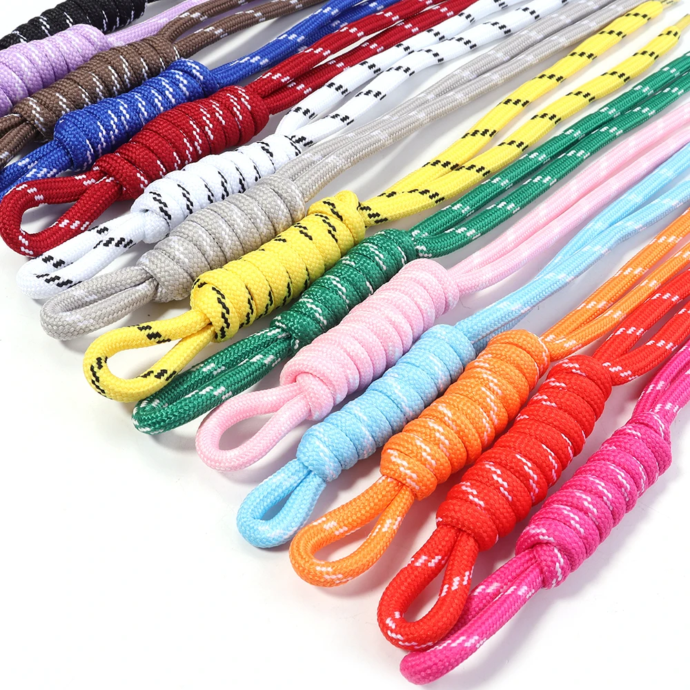 Set of 5 Colorful Braided Nylon Lanyard Keychains - Vibrant Antil-Loss Rope Accessories