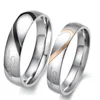 Fashion Jewelry Unisex Solid Polished Stainless Steel Girl Women men Lover Couples Rings US size 5 6 7 8 9 10 11 12 13 14 15 1