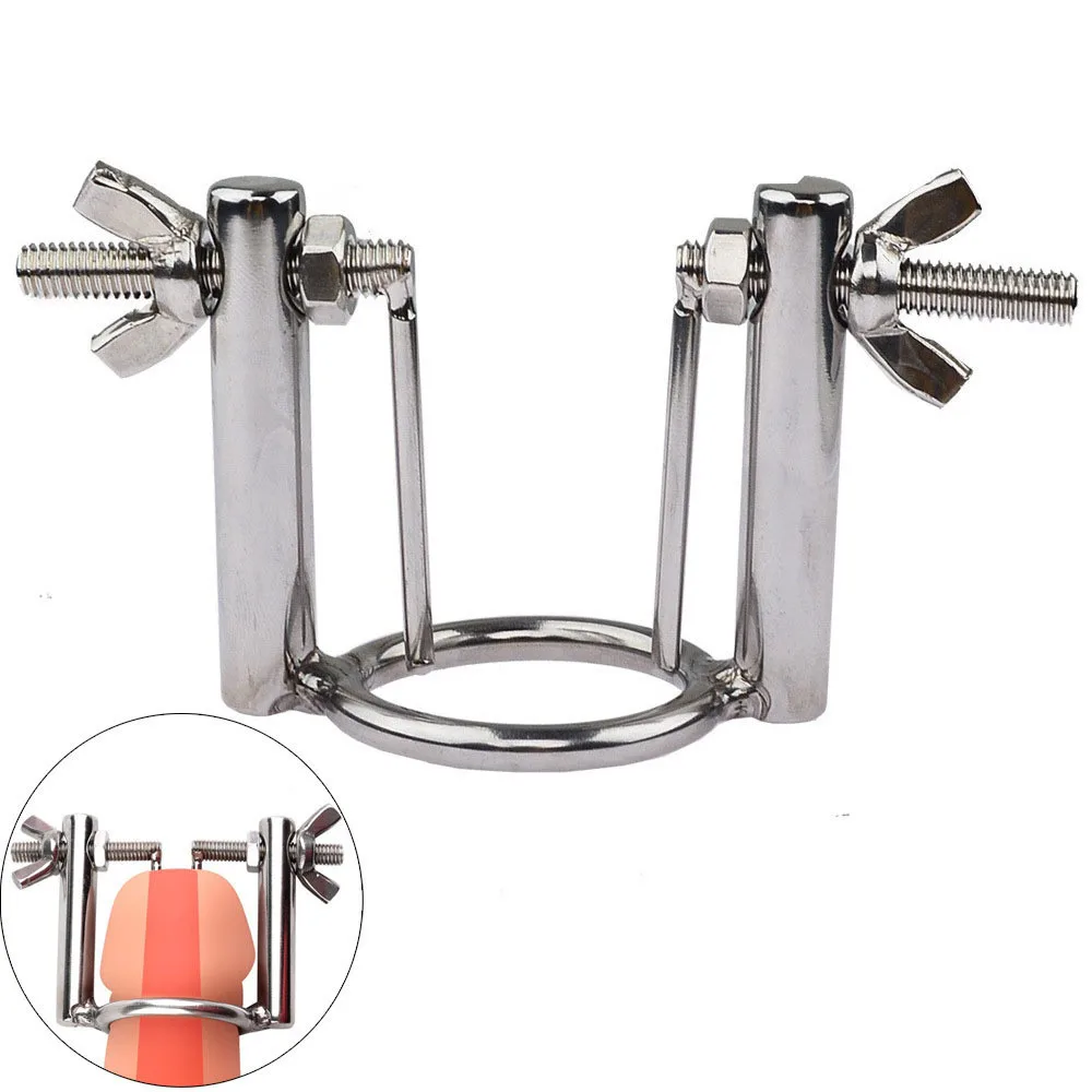 Male Urethral Dilators Horse Eye Urethra Expander with Elastic Clamp Stainless Steel Urethral Locking Ring Glans Rod Penis Plug urethral dilator silicone urethral dilator
