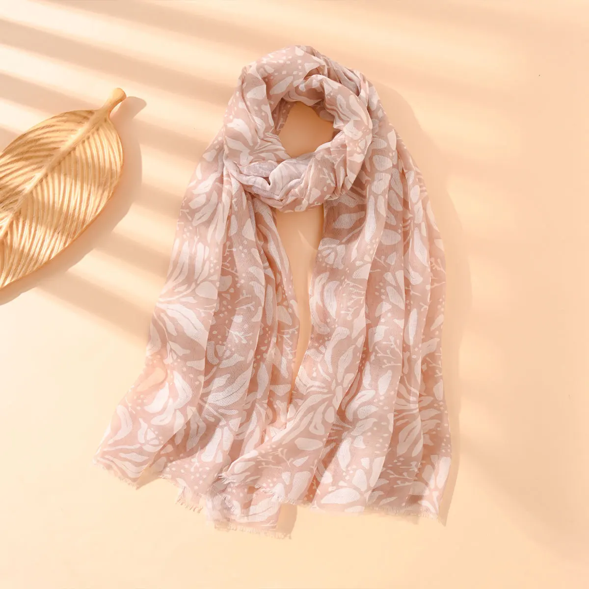 Luxury Brand Floral Tassel Viscose Shawl Lady High Quality Pashmina Print Hijab and Wraps Foulard Muslim Sun Protection Scarf