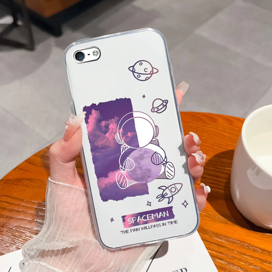 Elegant Ink Painting Soft Clear Silicone Phone Case - Premium Back Cover